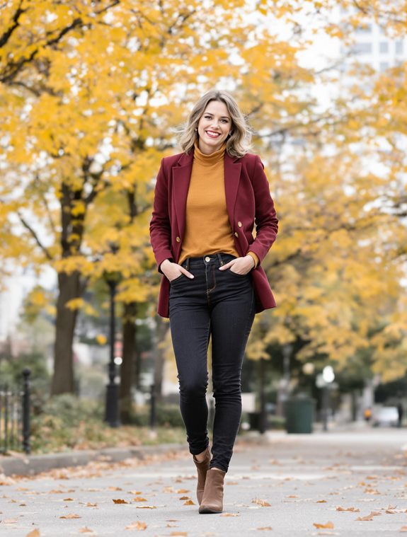 autumn colored layered textures