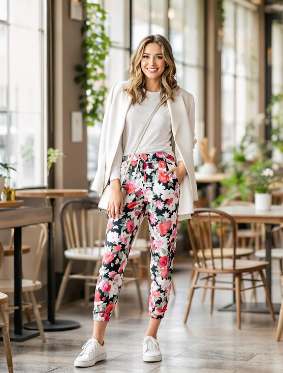 bold printed flowing fabric