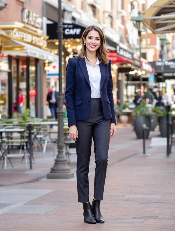 chic blazer tailored trousers