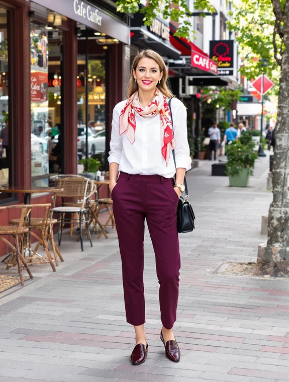 chic loafers cropped trousers