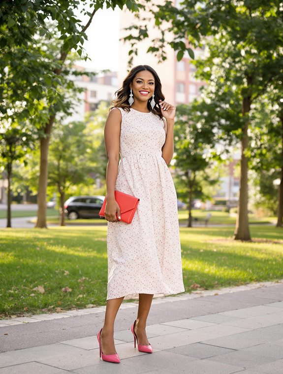 chic midi dress ensemble