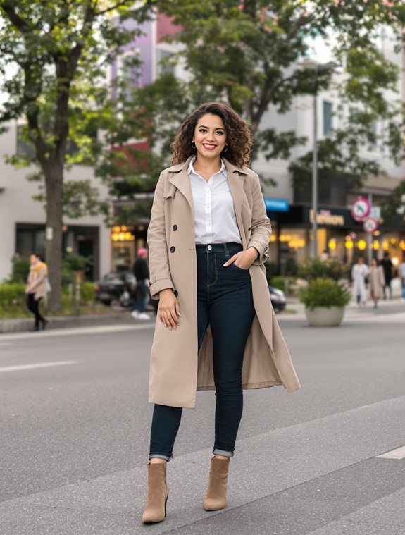 chic trench coat fashion