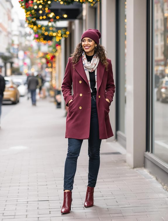 chic winter accessories displayed