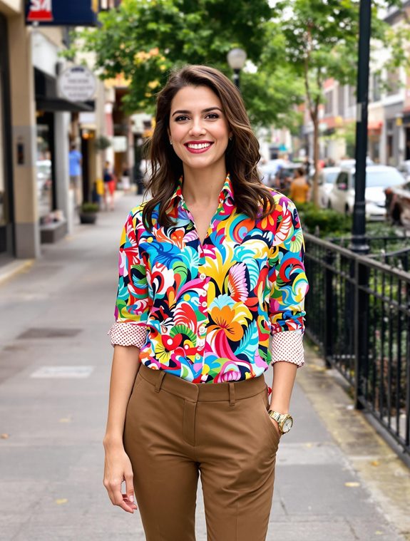 colorful clothing ensemble combination