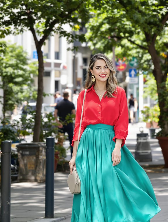 colorful fashion statement outfit