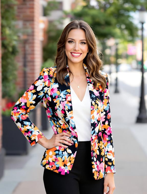 colorful flower pattern jacket