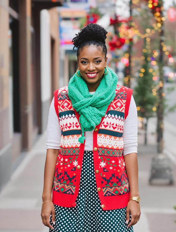 colorful knit fashion statement