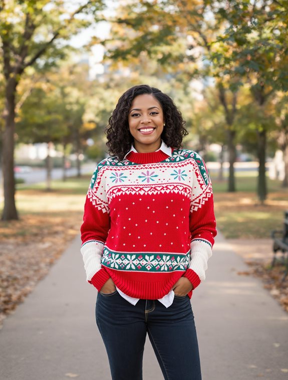 colorful knit sweater design