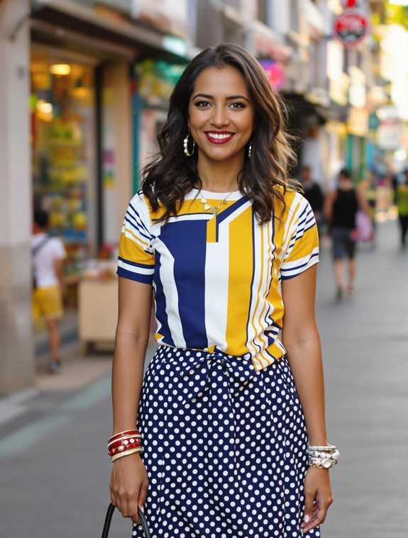 colorful patterned fashion set