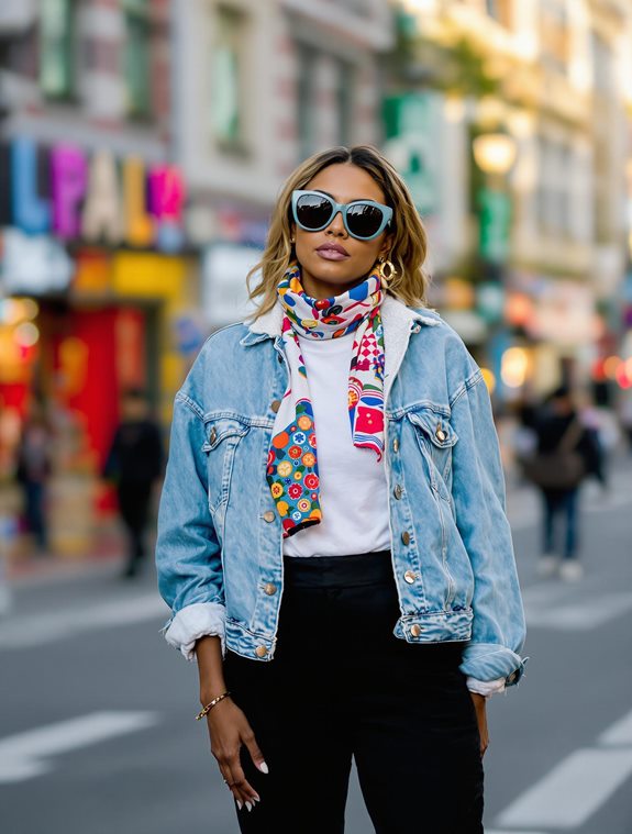 colorful printed scarf accessory