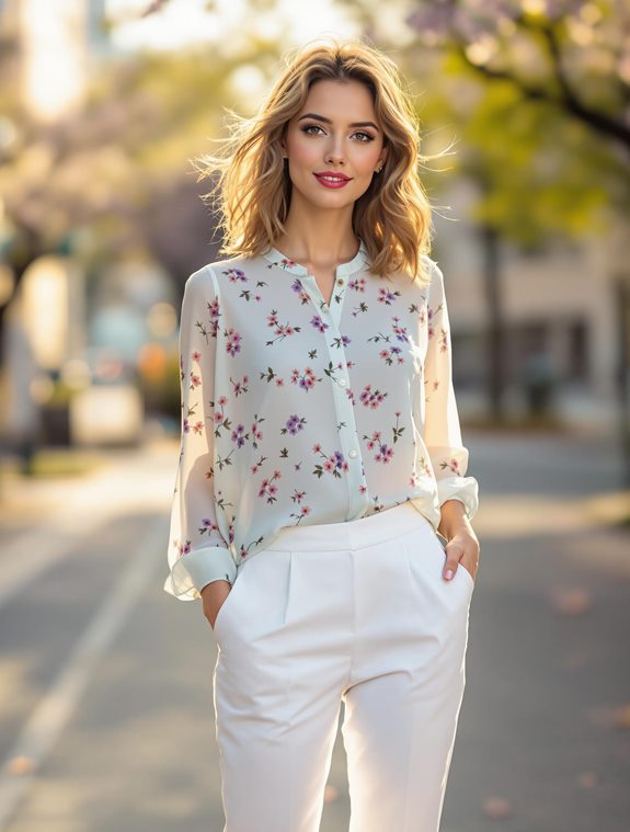 colorful spring blouse combination