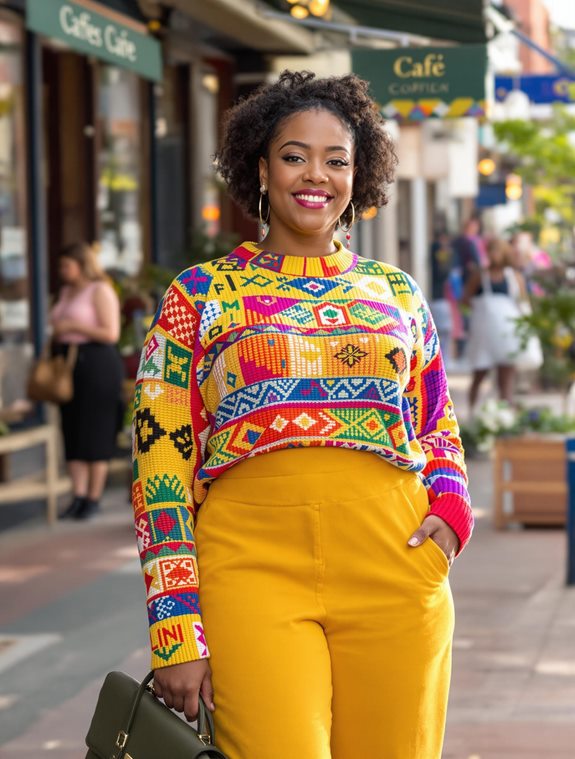 cozy knit sweater outfit