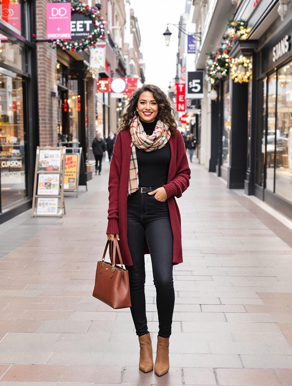 cozy oversized cardigan outfit