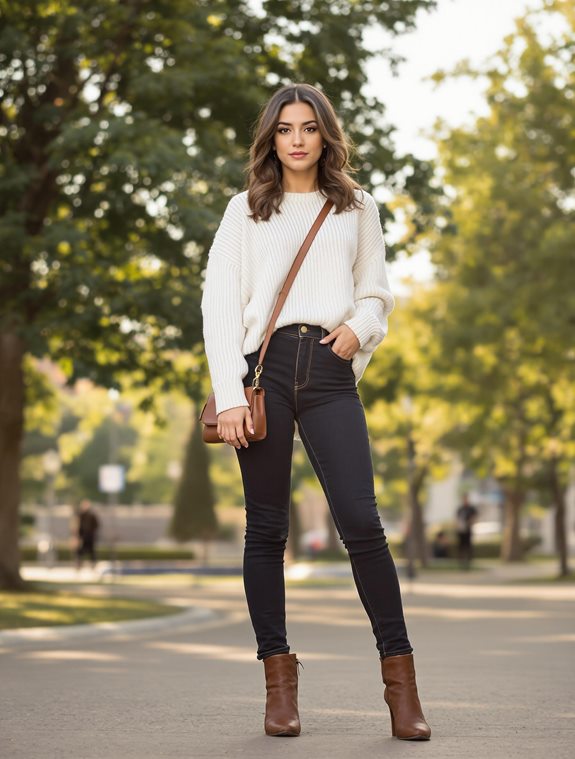 denim and ankle boots