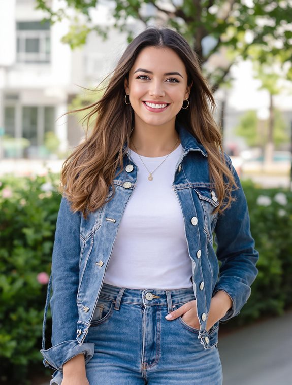 denim jacket fashion model