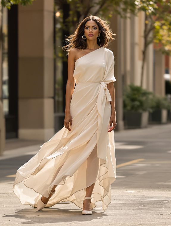 draped elegant silhouette design