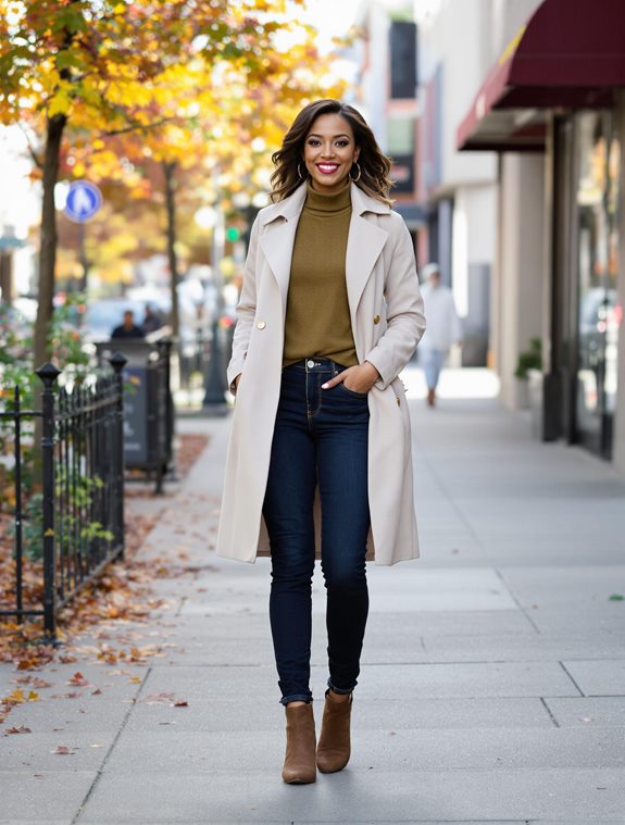 earthy tones layered outfit
