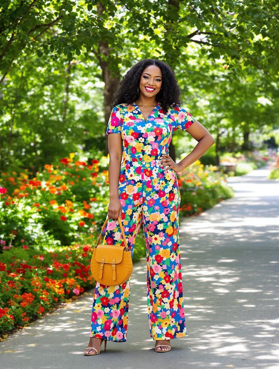 eco friendly floral jumpsuit
