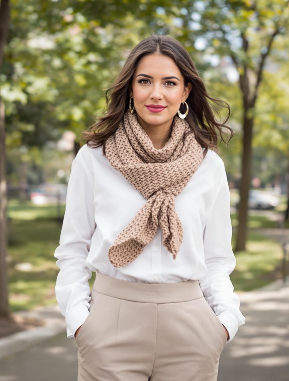 elegant cozy knit scarf