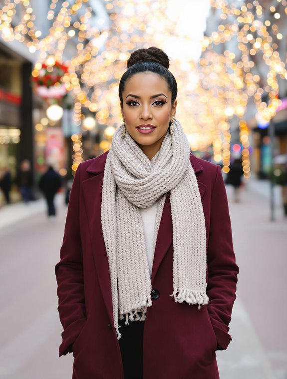 elegant cozy knit scarf