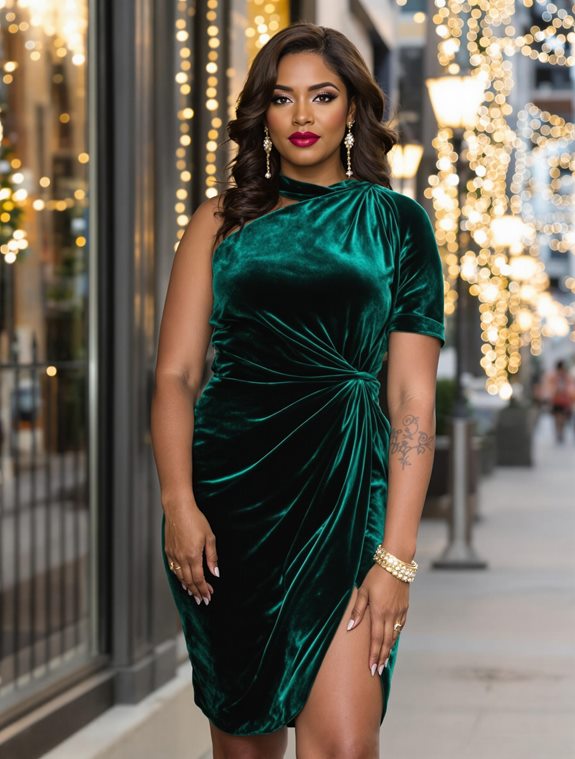 elegant draping velvet fabric