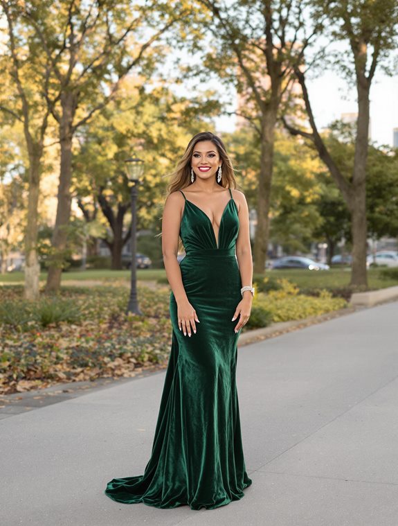 elegant model in gown