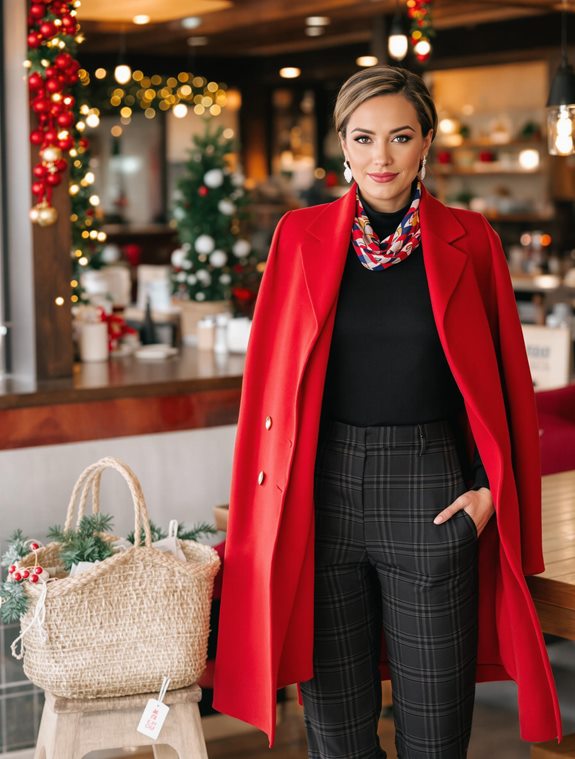 fashion displaying holiday outfits