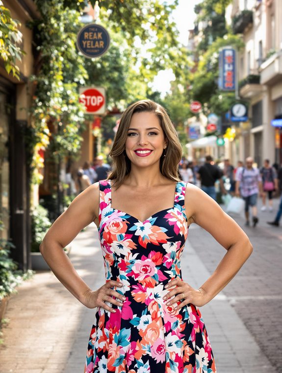 floral dress fashion model