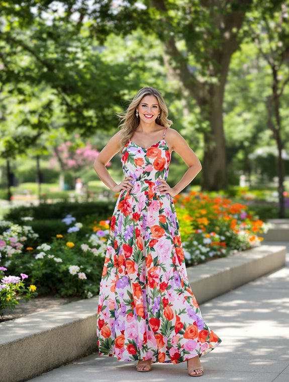 floral maxi dress design
