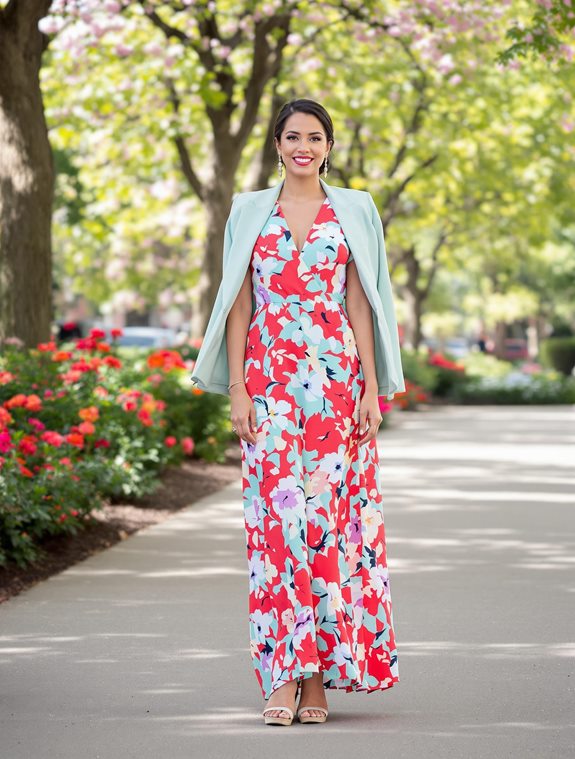 floral maxi dress outfit