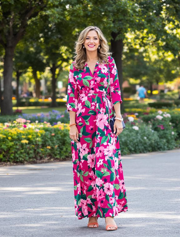 floral maxi dress outfit