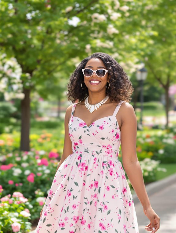 floral pastel dress outfit