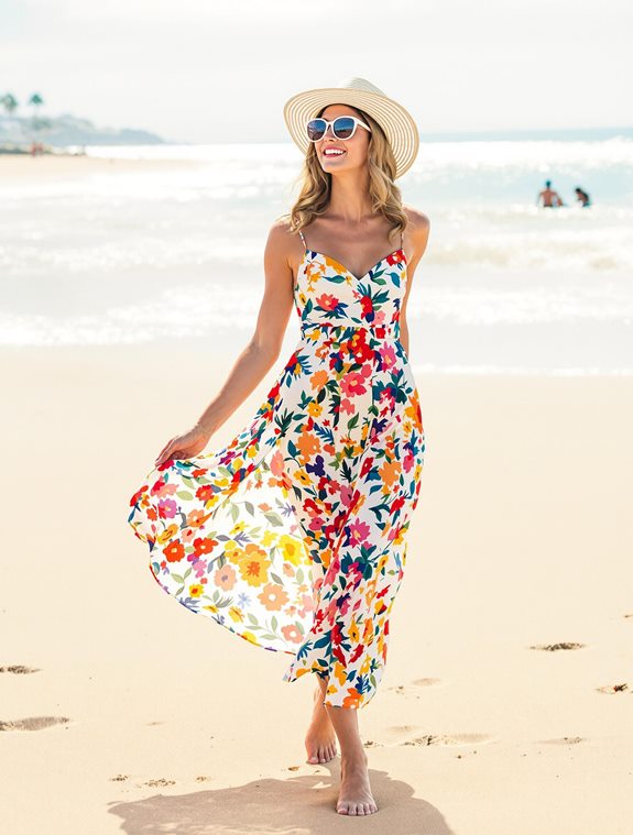 floral patterned sundress design