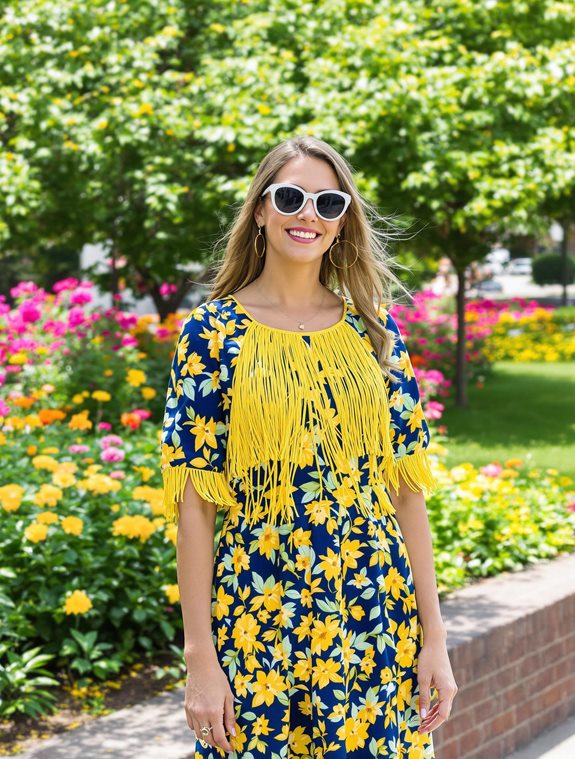 fringe trimmed floral design