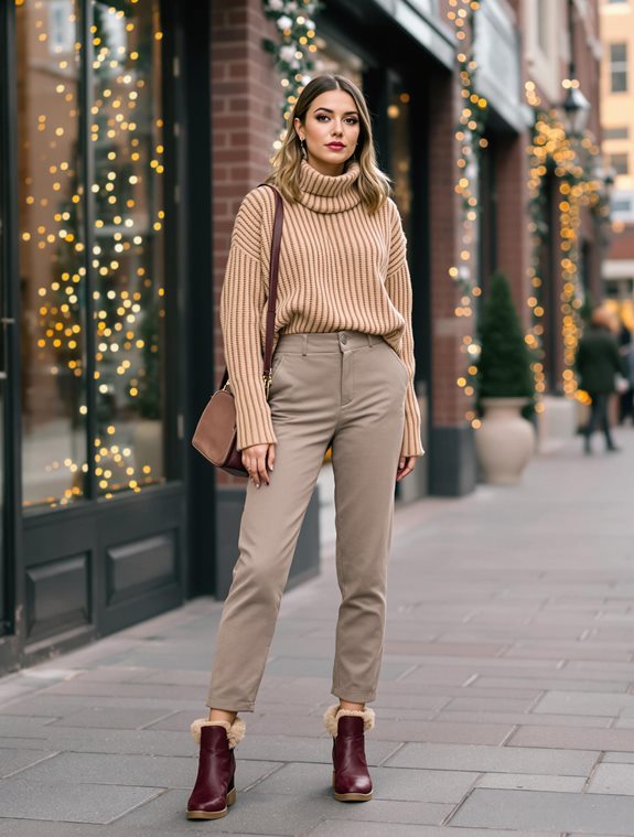 fur trimmed ankle boots stylish