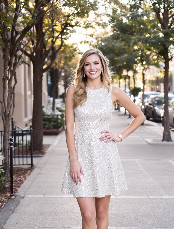 glamorous sequined dress outfit