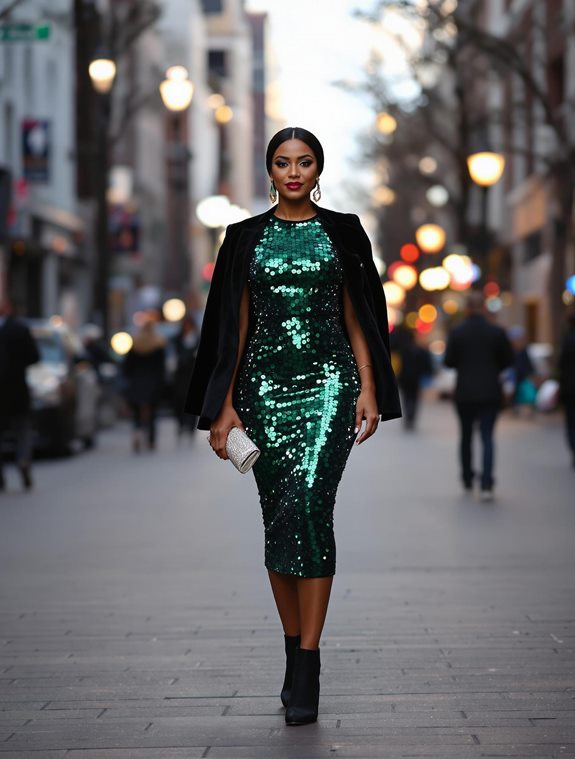 glittery dress outfit set