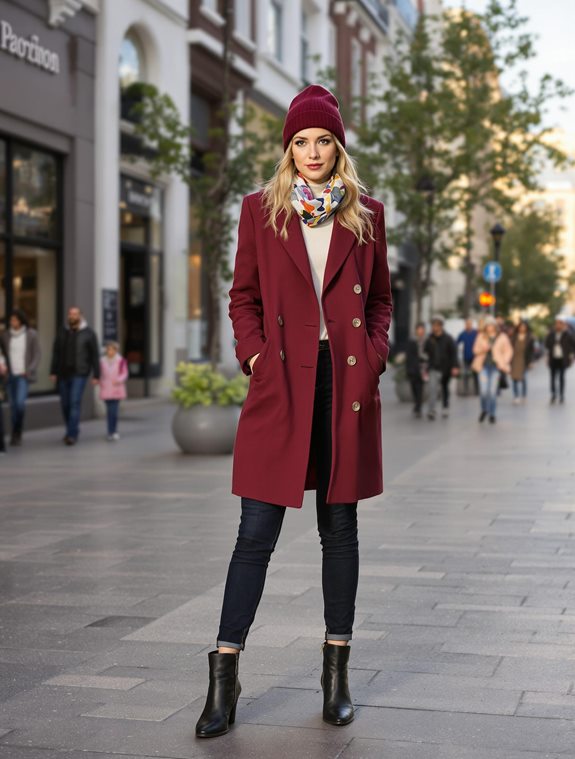 holiday attire red ensemble