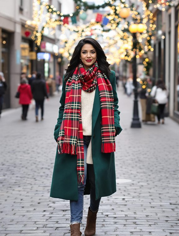 holiday patterned scarf accessory