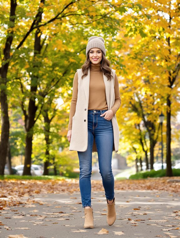 knit beanie and boots