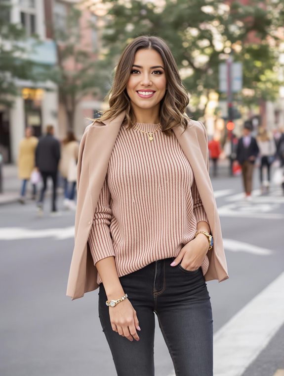 knit sweater with jeans