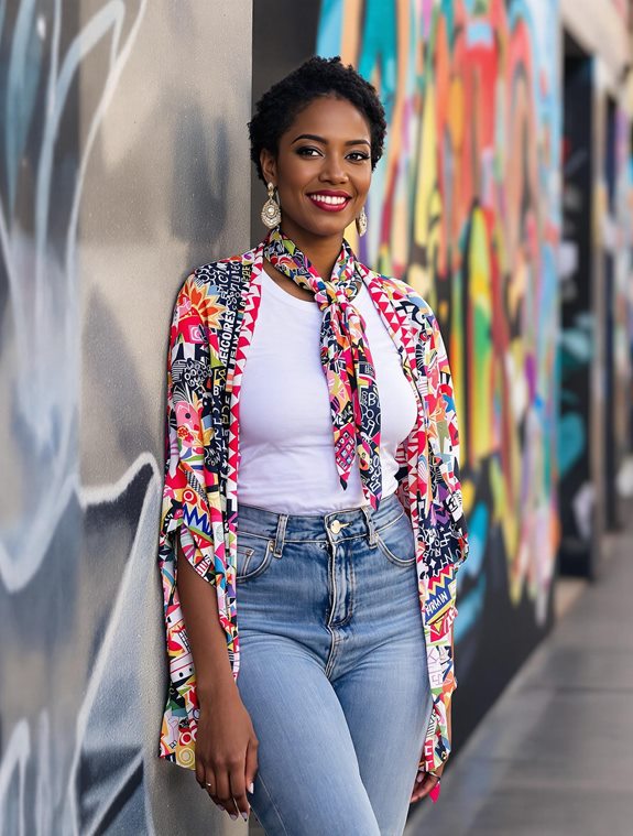 layered prints street style