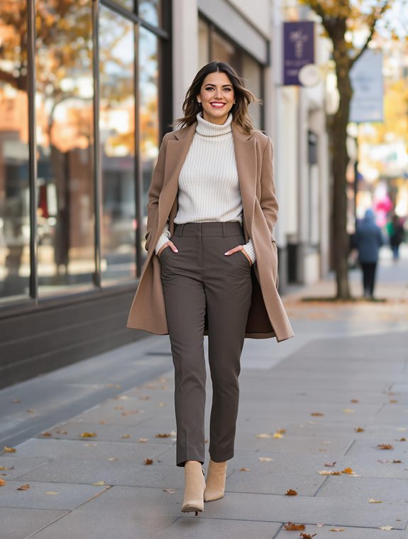 layered sweater oversized coat