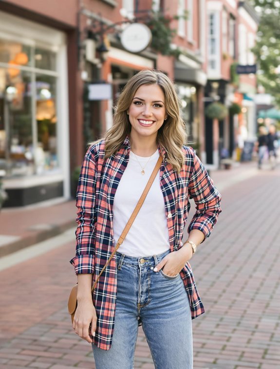 layering with bold plaid