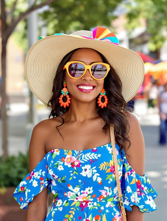 oversized sunhat fashion model