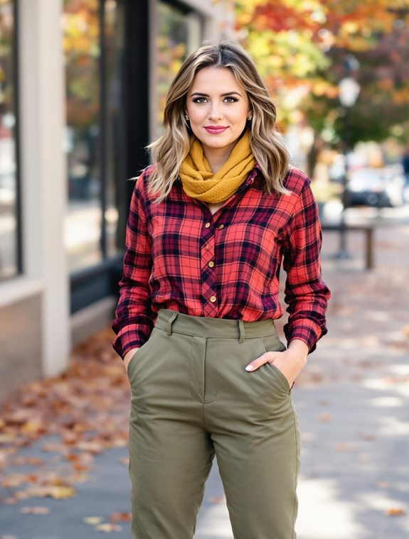 plaid flannel shirt fashion