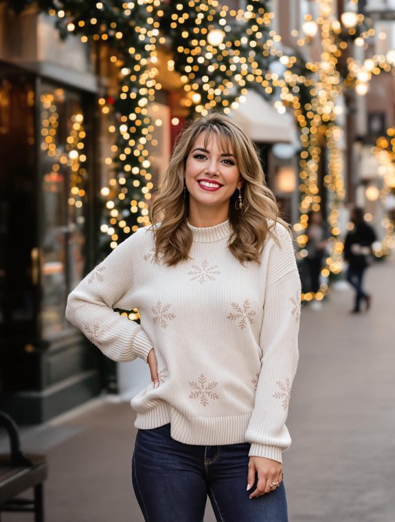 snowflake patterned sweater design