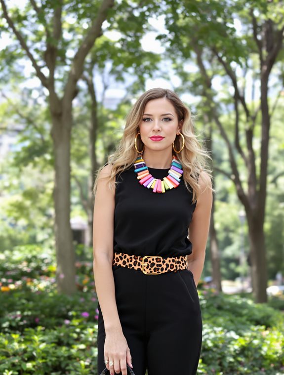 striking animal print model