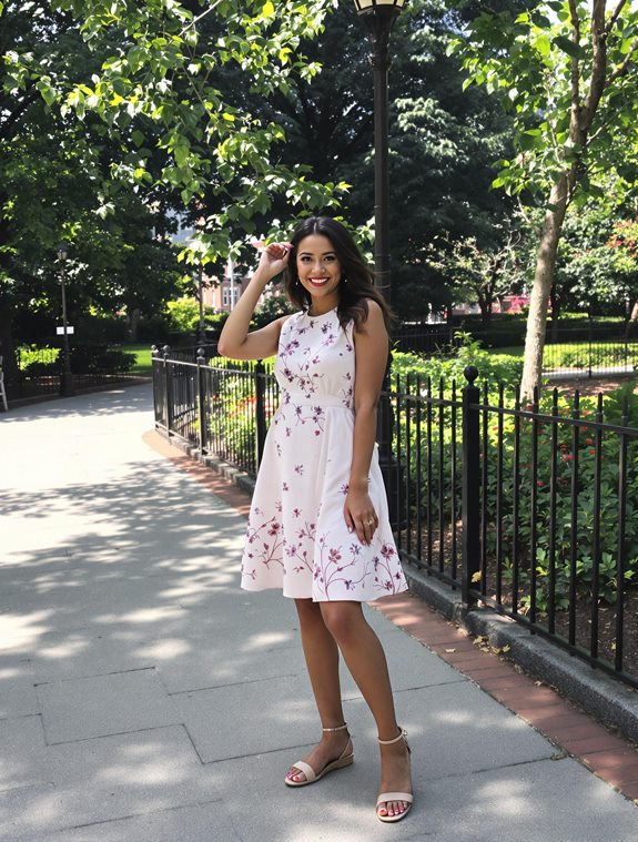 stylish a line dress outfit