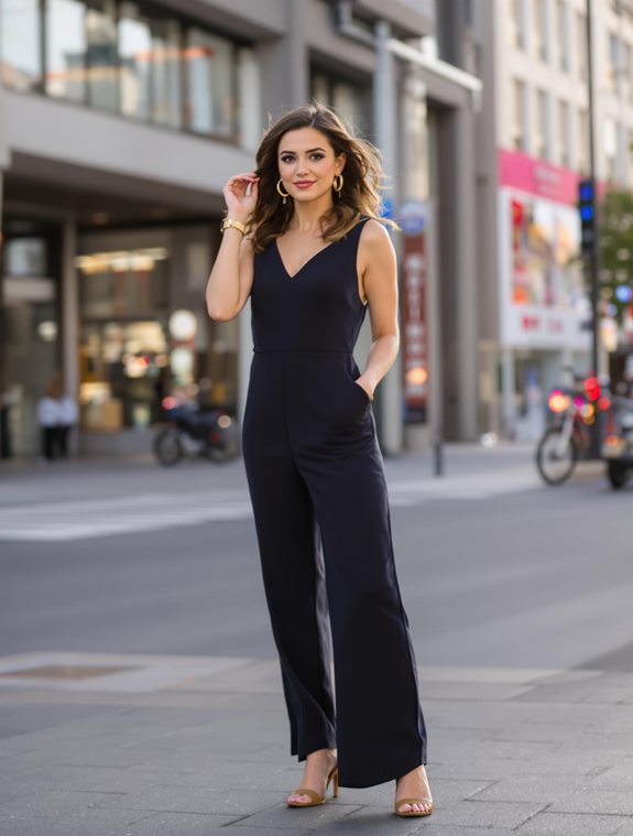 stylish black jumpsuit outfit
